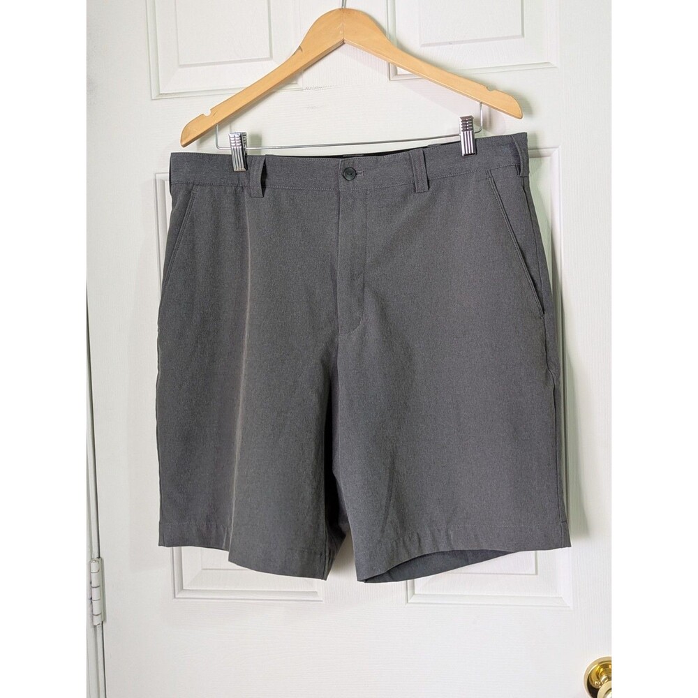 Cutter & Buck Chino Golf Shorts Men's 34 Gray Banded Waist Lightweight Logo